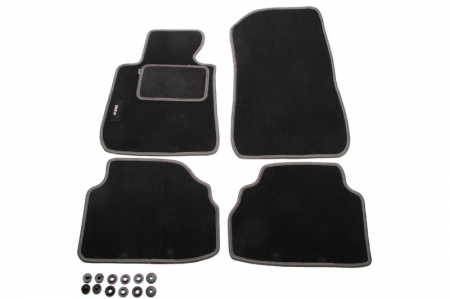 Accesorii auto - Covorase auto (set, velur, 4 bucati, culoare gri) BMW Seria 3 (E90), 3 (E91), 3 (E92) intre 2004-2013