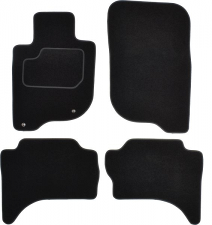 Accesorii auto - Covorase auto (set, velur, 4 bucati, culoare negru, 4 usi) MITSUBISHI L 200 / TRITON dupa 2015 