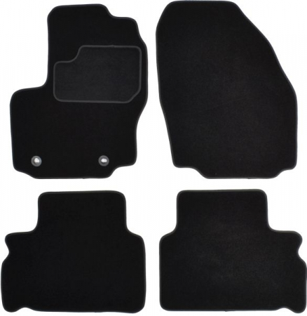 Accesorii auto - Covorase auto (set, velur, 4 bucati, culoare negru, 5 locuri) FORD S-MAX intre 2006-2014 
