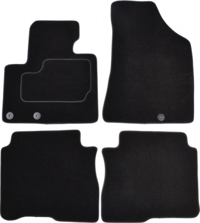 Covorase auto (set, velur, 4 bucati, culoare negru, 5 locuri) HYUNDAI SANTA FÉ I, SANTA FÉ II intre 2004-2012 