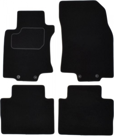 Accesorii auto - Covorase auto (set, velur, 4 bucati, culoare negru, 5 locuri) NISSAN X-TRAIL dupa 2014 