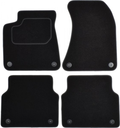 Covorase auto - Covorase auto (set, velur, 4 bucati, culoare negru) AUDI A8 intre 2009-2018