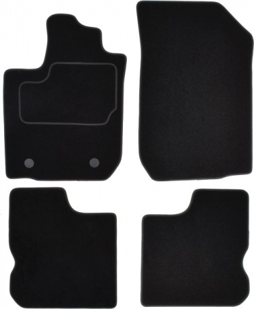 Covorase auto - Covorase auto (set, velur, 4 bucati, culoare negru) DACIA LOGAN II dupa 2012 