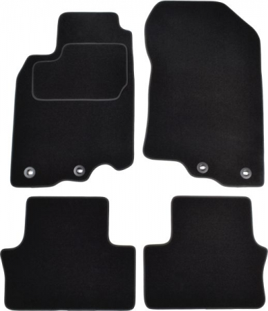 Accesorii auto - Covorase auto (set, velur, 4 bucati, culoare negru) HONDA INSIGHT dupa 2009 