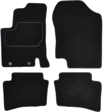 Accesorii auto - Covorase auto (set, velur, 4 bucati, culoare negru) HYUNDAI I20 intre 2008-2015 