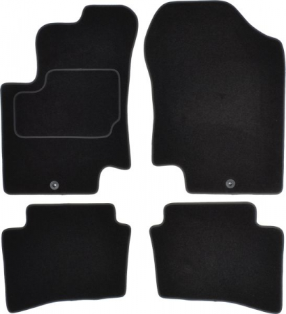 Accesorii auto - Covorase auto (set, velur, 4 bucati, culoare negru) HYUNDAI I20 intre 2008-2015 