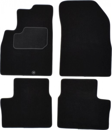 Accesorii auto - Covorase auto (set, velur, 4 bucati, culoare negru) NISSAN MICRA IV dupa 2010 