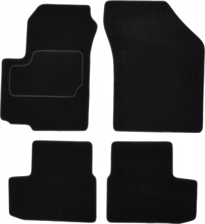 Accesorii auto - Covorase auto (set, velur, 4 bucati, culoare negru) OPEL AGILA intre 2008-2014