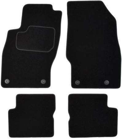 Accesorii auto - Covorase auto (set, velur, 4 bucati, culoare negru) OPEL CORSA D intre 2006-2014 