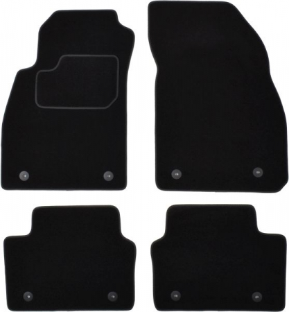 Accesorii auto - Covorase auto (set, velur, 4 bucati, culoare negru) OPEL INSIGNIA A intre 2008-2017 