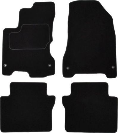 Covorase auto - Covorase auto (set, velur, 4 bucati, culoare negru) RENAULT KOLEOS I dupa 2008 