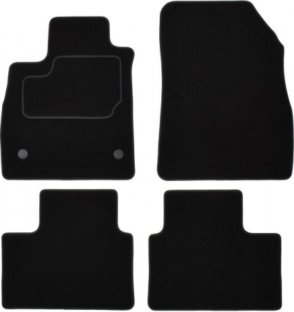 Covorase auto (set, velur, 4 bucati, culoare negru) RENAULT TALISMAN dupa 2015 