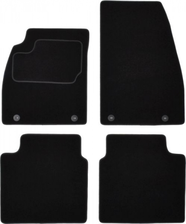 Accesorii auto - Covorase auto (set, velur, 4 bucati, culoare negru) SAAB 9-5 intre 2010-2012 