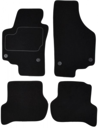 Accesorii auto - Covorase auto (set, velur, 4 bucati, culoare negru) SEAT ALTEA dupa 2004 