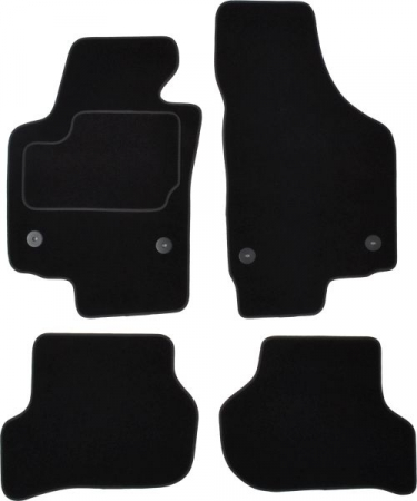Accesorii auto - Covorase auto (set, velur, 4 bucati, culoare negru) SEAT LEON intre 2005-2012 