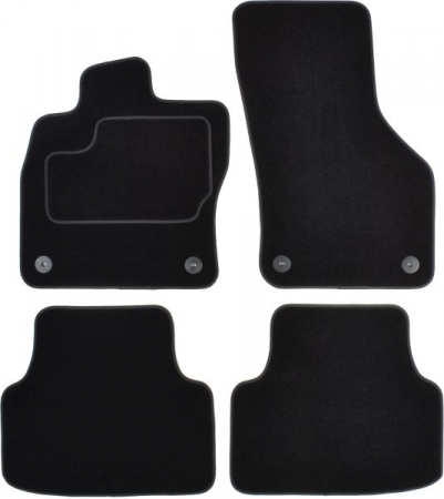 Accesorii auto - Covorase auto (set, velur, 4 bucati, culoare negru) SKODA OCTAVIA III dupa 2012 