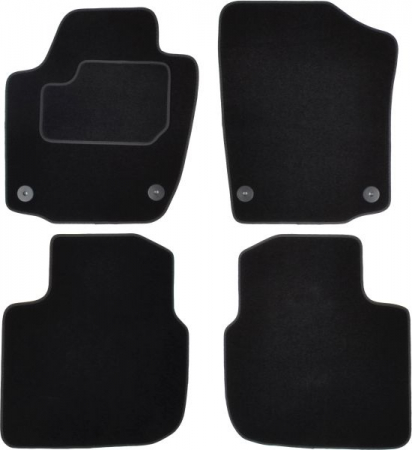 Accesorii auto - Covorase auto (set, velur, 4 bucati, culoare negru) SKODA RAPID dupa 2012 