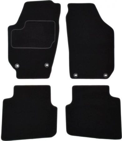 Accesorii auto - Covorase auto (set, velur, 4 bucati, culoare negru) SKODA ROOMSTER intre 2006-2015 