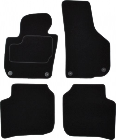 Accesorii auto - Covorase auto (set, velur, 4 bucati, culoare negru) SKODA SUPERB II intre 2008-2015 