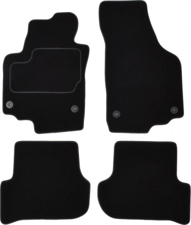 Accesorii auto - Covorase auto (set, velur, 4 bucati, culoare negru) SKODA YETI intre 2009-2017 