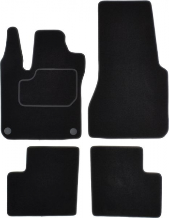 Accesorii auto - Covorase auto (set, velur, 4 bucati, culoare negru) SMART FORFOUR dupa 2014 