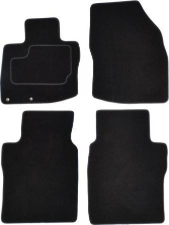 Covorase auto (set, velur, 4 bucati, culoare negru, spatiu montare 15.5cm) HONDA CIVIC VIII dupa 2005 