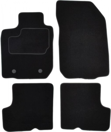 Covorase auto - Covorase auto (set, velur, 4 bucati, culoare negru, spatiu montare 26cm) DACIA DUSTER intre 2010-2018 