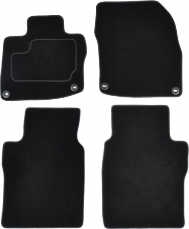 Covorase auto - Covorase auto (set, velur, 4 bucati, culoare negru, spatiu montare 42cm) HONDA CIVIC VIII dupa 2006