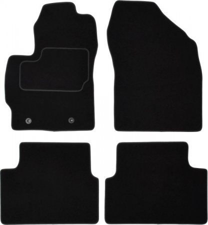 Accesorii auto - Covorase auto (set, velur, 4 bucati, culoare negru) TOYOTA AURIS intre 2006-2012 