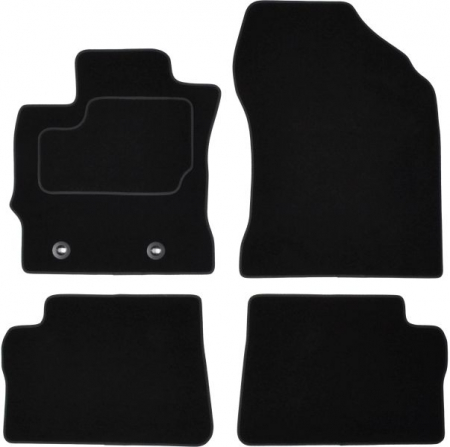Covorase auto - Covorase auto (set, velur, 4 bucati, culoare negru) TOYOTA AURIS intre 2012-2018 