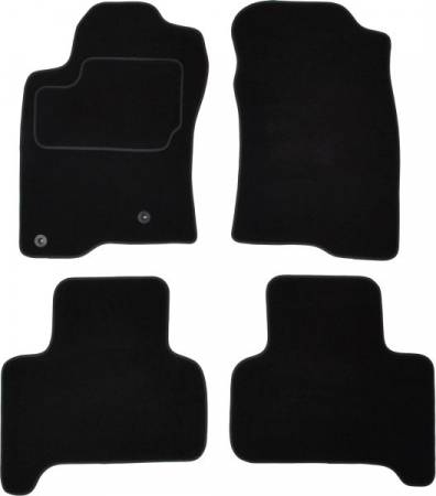 Accesorii auto - Covorase auto (set, velur, 4 bucati, culoare negru, versiune lunga) TOYOTA LAND CRUISER PRADO intre 2002-2010 