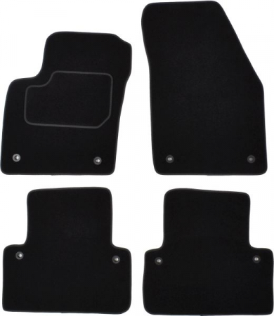 Accesorii auto - Covorase auto (set, velur, 4 bucati, culoare negru) VOLVO S40 II intre 2004-2012 
