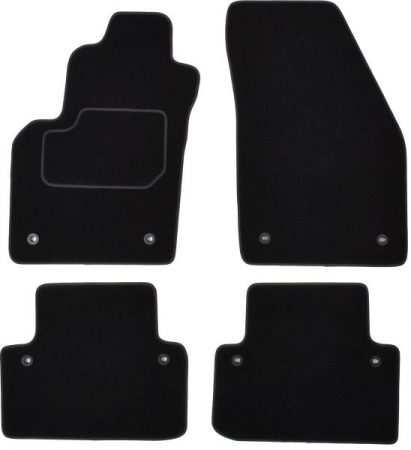 Covorase auto - Covorase auto (set, velur, 4 bucati, culoare negru) VOLVO V50 intre 2004-2012