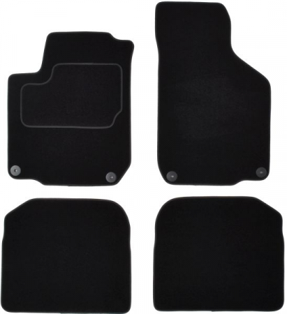 Accesorii auto - Covorase auto (set, velur, 4 bucati, culoare negru) VW BORA intre 1998-2013 