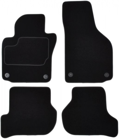 Accesorii auto - Covorase auto (set, velur, 4 bucati, culoare negru) VW GOLF V intre 2003-2009
