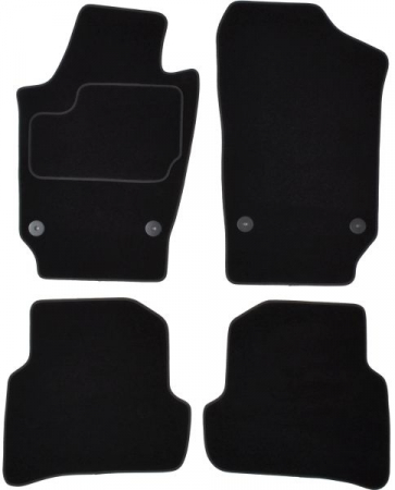Accesorii auto - Covorase auto (set, velur, 4 bucati, culoare negru) VW POLO dupa 2009 