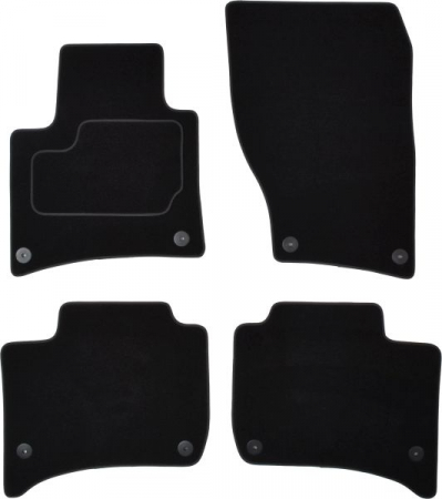 Accesorii auto - Covorase auto (set, velur, 4 bucati, culoare negru) VW TOUAREG intre 2010-2018 