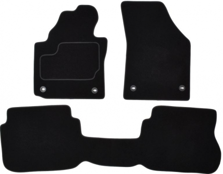 Accesorii auto - Covorase auto (set, velur, culoare negru, 7 locuri) VW CADDY III intre 2004-2010
