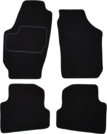 Accesorii auto - Covorase auto (set, velur, culoare negru) SKODA FABIA II intre 2006-2014 