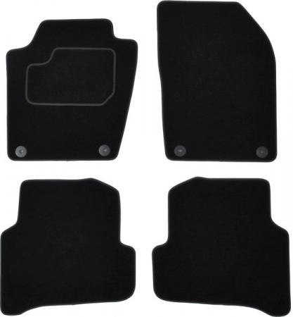 Accesorii auto - Covorase auto (set, velur, culoare negru) SKODA FABIA III dupa 2014 