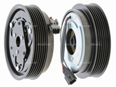 Elemente compresor AC - Cupla magnetica compresor climatizare (GENUINE CALSONIC CR12 6 125mm) potrivit DACIA DOKKER, DUSTER, LODGY, LOGAN, LOGAN II, LOGAN MCV II, SANDERO, SANDERO II 1.2-3.0DH dupa 1998