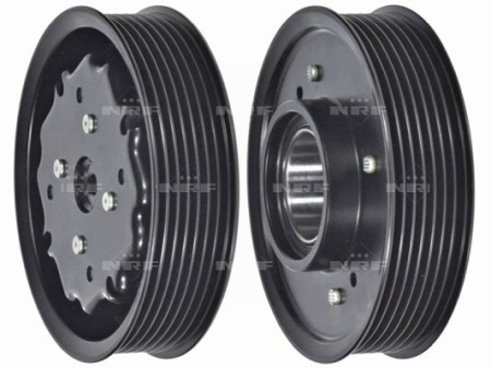 Elemente compresor AC - Cupla magnetica compresor climatizare (GENUINE DENSO 7SE 7 115mm) potrivit AUDI A8 D3; PORSCHE CAYENNE; VW PHAETON, TOUAREG 3.2-4.8 2002-2016