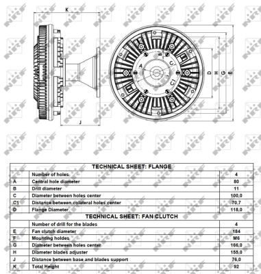 Cupla ventilator radiator (cu ventilator, 560mm, numar lame: 9) potrivit DAF F 1500, F 1700, F 1900 DF615-NT133 1978-1995 [3]