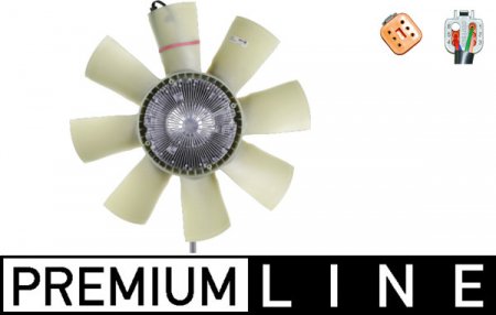 Ventilator - Cupla ventilator radiator (cu ventilator, 680mm, numar lame: 8) potrivit RVI KERAX, PREMIUM dCi11-270-MIDR06.23.56A/3 dupa 1996