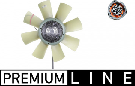 Ventilator - Cupla ventilator radiator (cu ventilator, 680mm, numar lame: 8) potrivit VOLVO FM, FM II, FM12 D11A-370-D13C500 dupa 1998