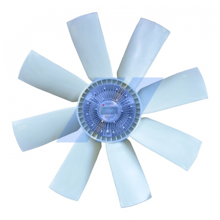 Ventilator - Cupla ventilator radiator (cu ventilator, 750mm, numar lame: 8) potrivit VOLVO FH12 D12A340-D12D500 dupa 1993