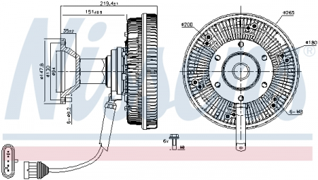 Cupla ventilator radiator (numar pini: 5) EURO 6 potrivit IVECO STRALIS I, STRALIS II, S-WAY, X-WAY F2BE0681C-F3HFL611G 06.03- [2]