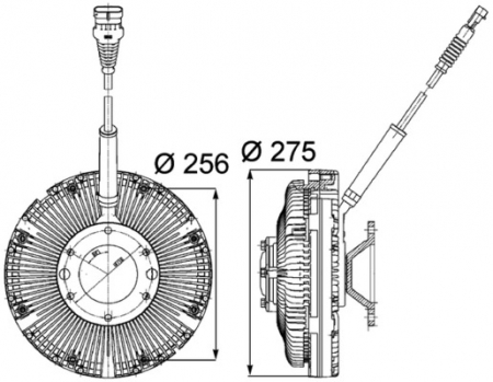 Cupla ventilator radiator (numar pini: 5) potrivit DAF CF 85, XF 105 MX265-XF355M dupa 2001 [3]