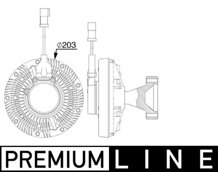 Ventilator - Cupla ventilator radiator (numar pini: 6) potrivit CATERPILLAR 953C, 963C, D5N, D6 N LGP, D6N, D6N LGP, D6N XL