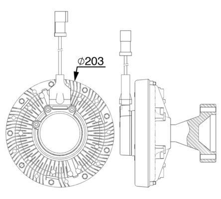 Cupla ventilator radiator (numar pini: 6) potrivit CATERPILLAR 953C, 963C, D5N, D6 N LGP, D6N, D6N LGP, D6N XL [1]